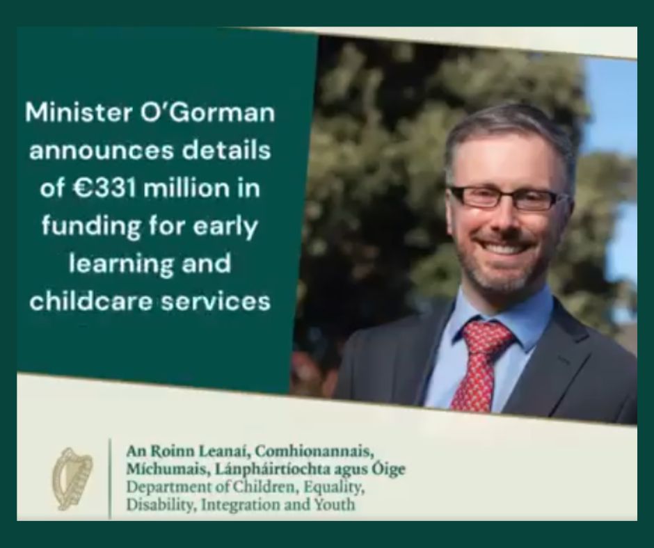 Minister O’Gorman announces details of €331 million in funding for early learning and childcare services
