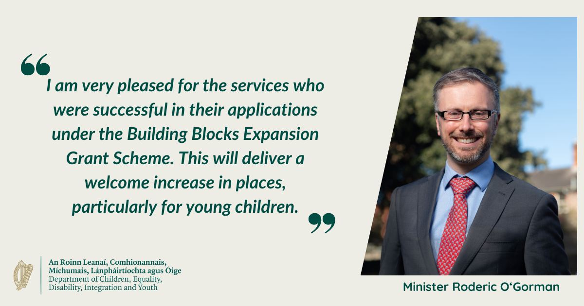 Minister O’Gorman announces €25m in capital funding to deliver thousands of additional early learning and childcare places
