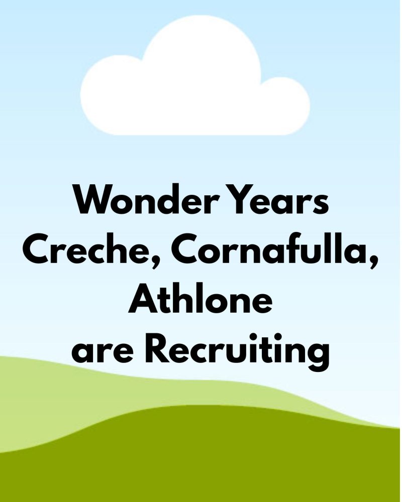 Wonder Years Creche , Cornafulla, Athlone are Recruiting (1)