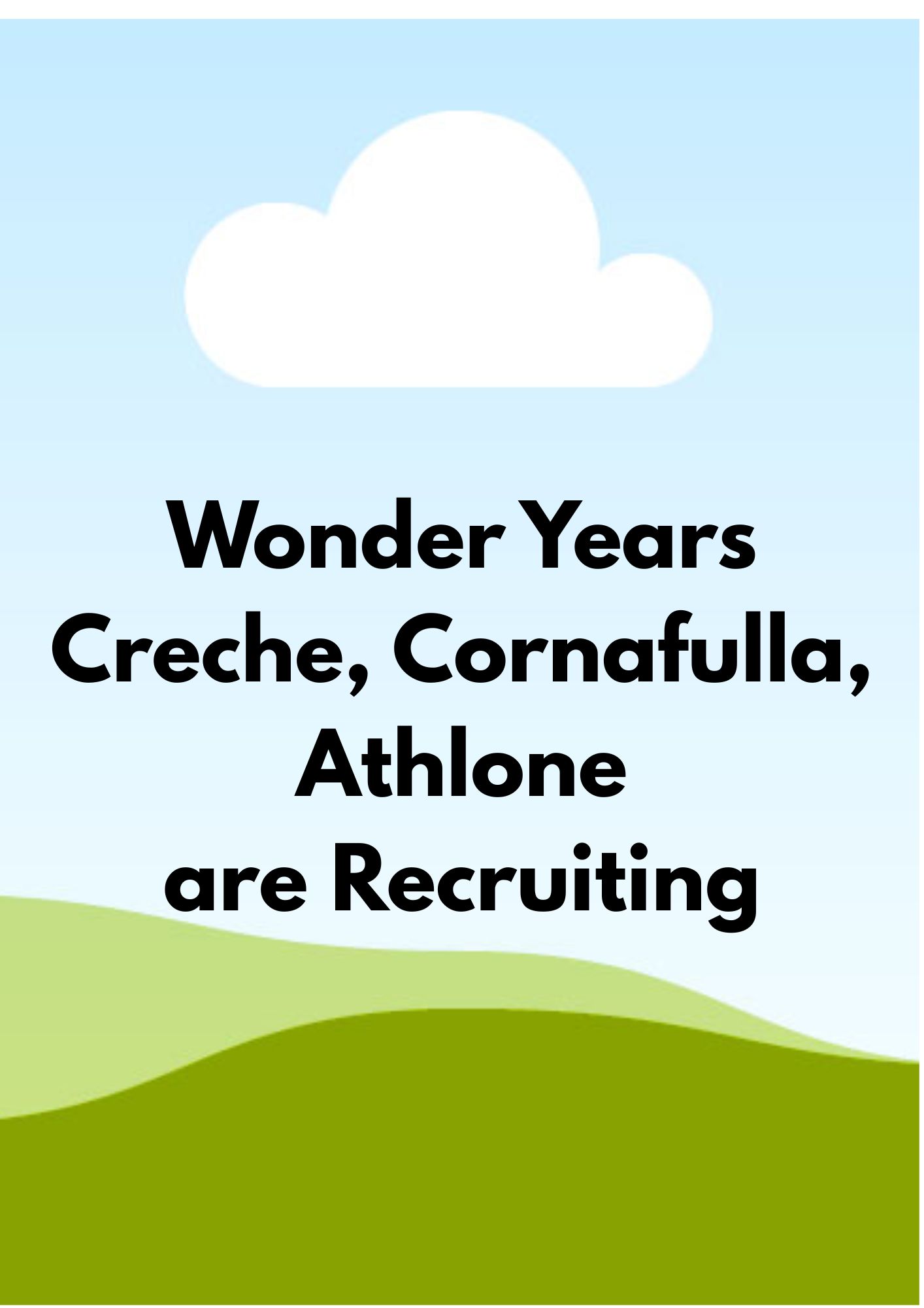Wonder Years Creche , Cornafulla, Athlone are Recruiting (1)
