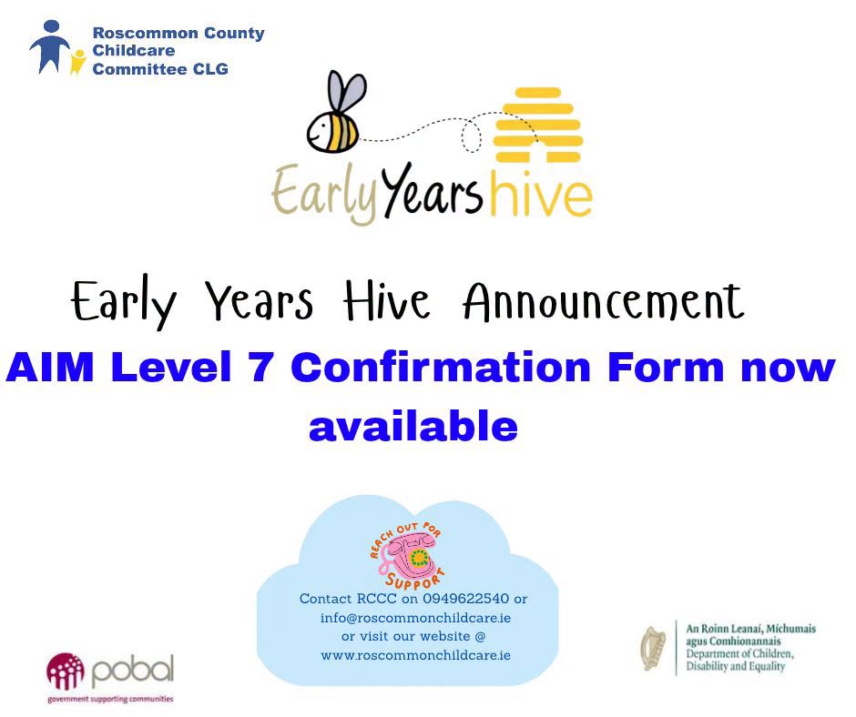 AIM Level 7 confirmation form is now available on the Early Years Hive. 18.08.2026