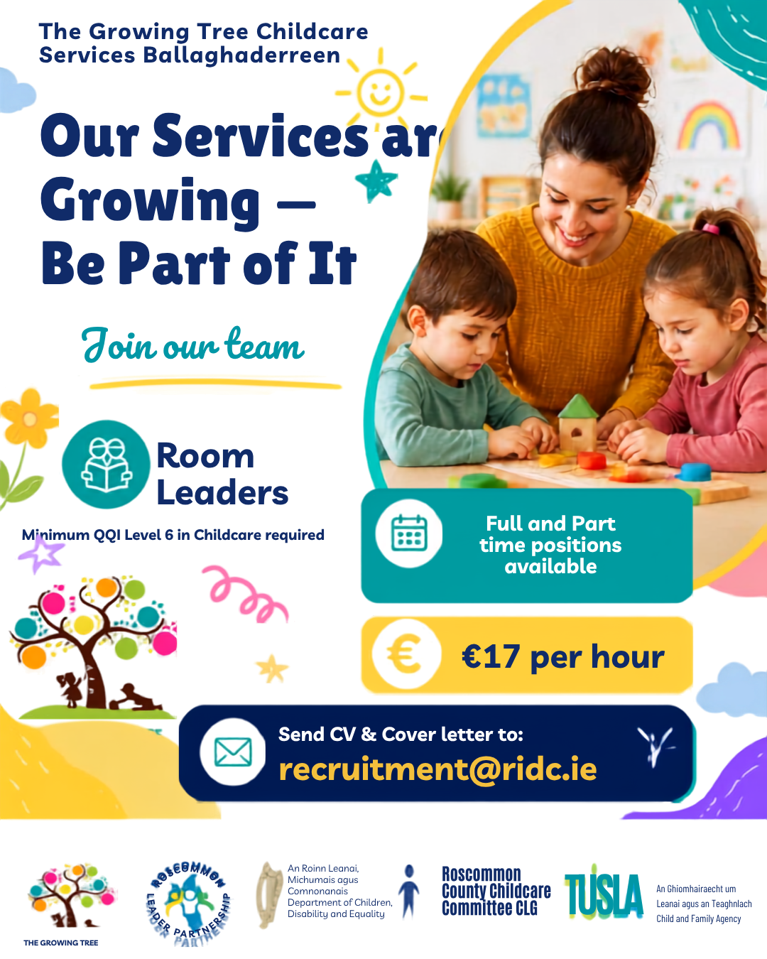 Room Leader - advert - The Growing Tree Childcare Services